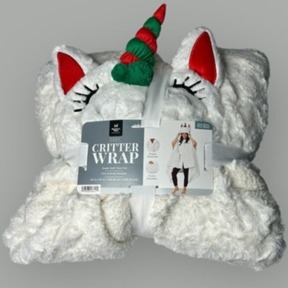 Members Mark Plush UNICORN Critter Wrap Throw Blanket Shawl - Picture 2 of 4